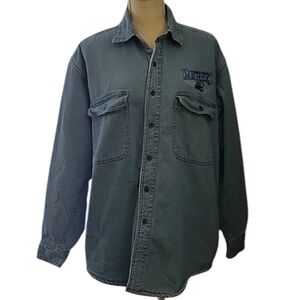 90s Era Pro Elite Carolina Panthers Denim Shirt/Jacket